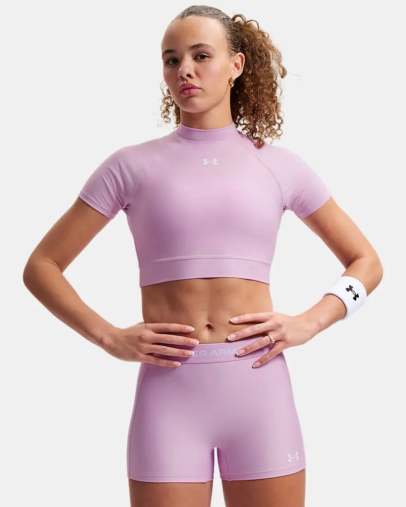 Under Armour HeatGear® Women's Crop Mock Short Sleeve