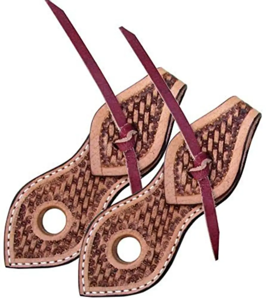 Showman Light Oil Tooled Leather Slobber Straps