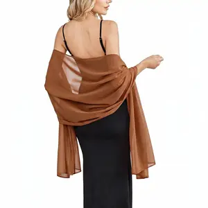Avidlove Women's Chiffon Shawl Wrap Elegant Sheer Soft Lightweight Scarf for Wedding Evening Party Formal Accessory