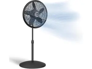 Lasko 18" Oscillating Pedestal Fan with 3 Quiet Speeds, 1827, Black Lasko 18" Oscillating Pedestal Fan with 3 Quiet Speeds, 1827, Black