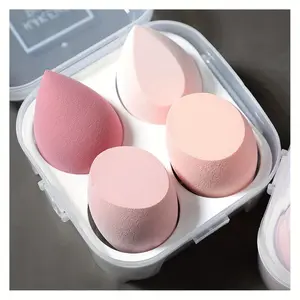 Beauty Blender Gift Set - 4 Multi-Purpose Makeup Sponges - Wet & Dry Use, Skin-Friendly, Non-Absorbent, Works with All Liquid Foundations & Powders