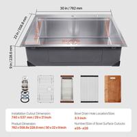 30 inch【Single-Step】Top Mount Basin