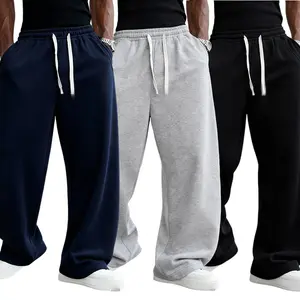 Casual loose drawstring pants, comfortable fleece fabric, elastic waistband with drawstring design, suitable for casual gatherings, street style, and everyday wear, stylish casual long pants, an ideal choice for autumn and winter.