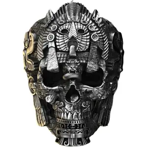 Sterling Silver Black Skull Ring for Men Women, Adjustable Vintage Gothic Death Skull Ring