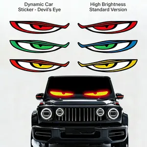 16*64 Devil's Eye two-piece LED flexible display screen, modern technology style, Bluetooth connection, intelligent full-color advertising screen car sticker, high pixel and high brightness editable pictures and text, ultra-thin waterproof, non-destructiv