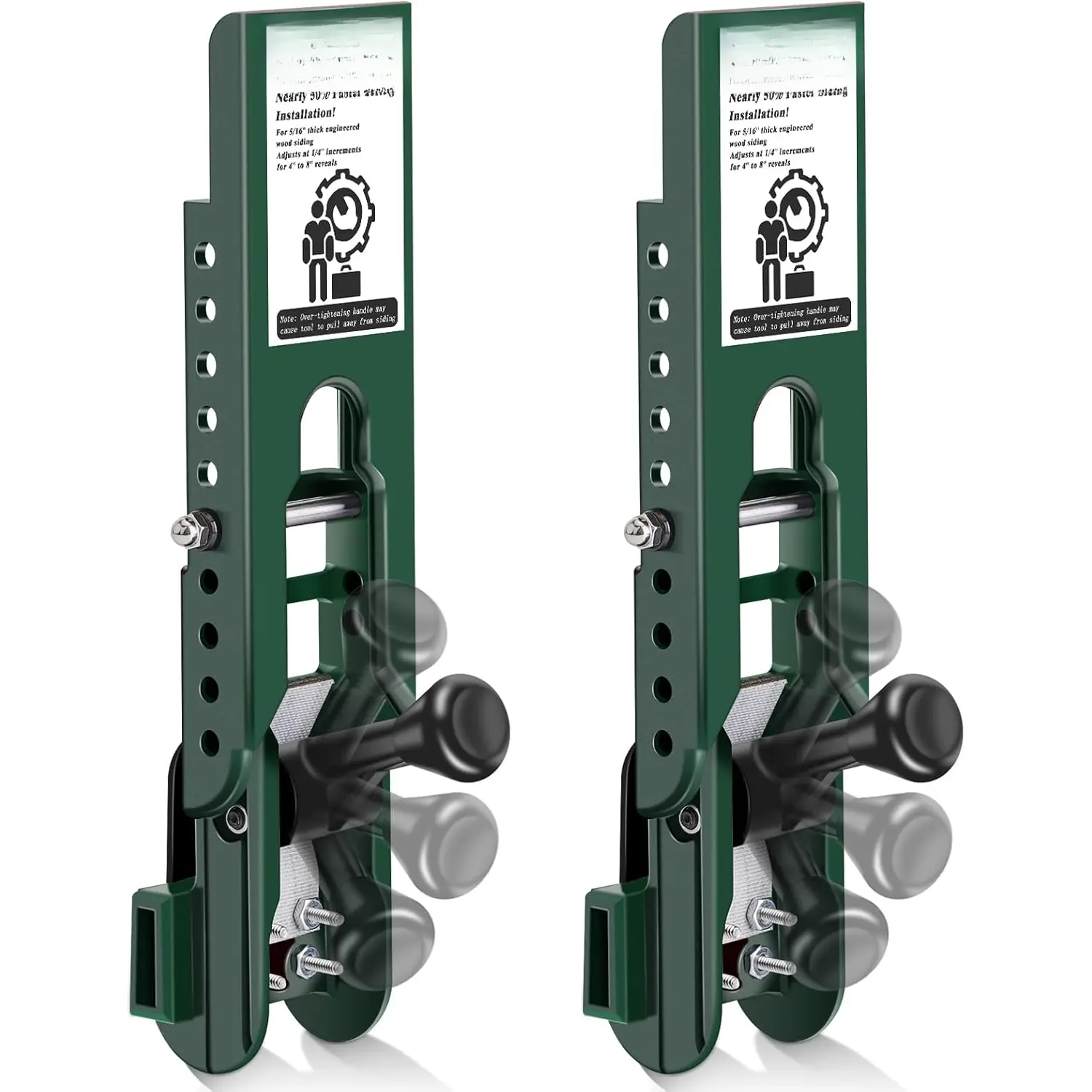 Siding Installation Tools, Siding Mounting Kit with Adjustable Reveals, Lap Siding Gauge Made of Polycarbonate  (Green, 5/16 Inch)