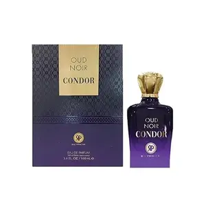 Oud Noir Condor Eau De Parfum 3.4 oz - Luxurious Floral Chypre Scent with Deep Smoky Oud Notes for Sophisticated Individuals Regular Edition