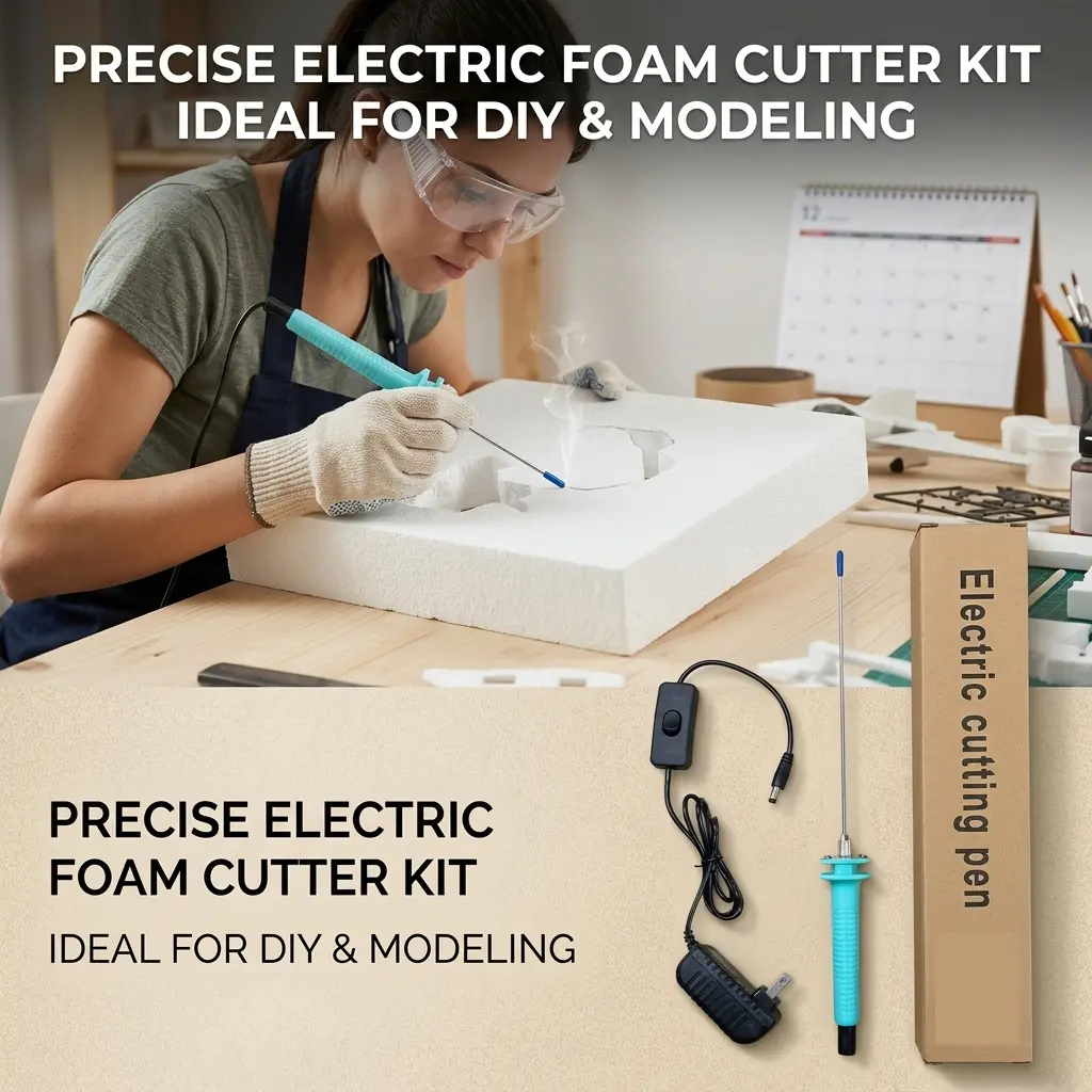 Portable Hot Wire Foam Cutting Pen, Fast Heating Electric Foam Cutter for EPS EPE Soft Foam DIY Model Craft Making