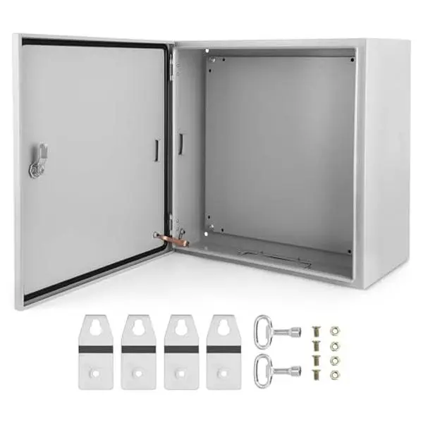 GAOMON Project Boxes for Electronics, Outdoor Waterproof Electrical Box with Lock & Mounting Plate, Electrical Enclosure Protection Boxes for Power Project, Breakers, Power Distribution Block, 16*16*8in