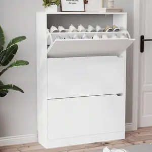 Narrow Shoe Storage Cabinet With 3 Flip Drawers, Hidden Shoe Cabinet, Modern Style, Large Capacity, Perfect For Hallway And Small Apartment