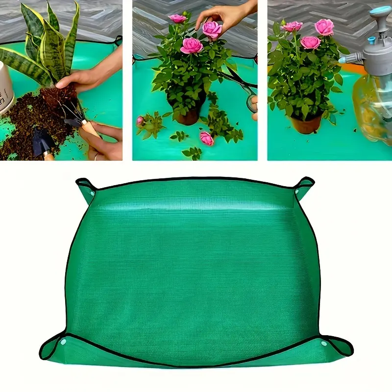 Thick Waterproof Material Planting Mat, Foldable Design Indoor Succulent Planter Pad, Portable Gardening Mat for Indoor Usability Plants Transplanting