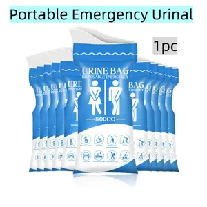Car Emergency Urine Bag, Disposable Portable Urine Bag for Men and Women, Long Distance Travel Pee Bag, Unisex Car Urinal, Portable Travel Toilet, Travel Accessories