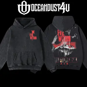 OceanDust4U 'The Evil Within' Hoodie 100% Premium Cotton Oversized Fit Pre-Washed Unisex Classic Top American Made