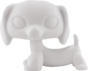 Custom White Blank Bases,DIY Pet Toy Figure Molds – Dachshund,Blank Bases for Mini Pet Dog Accessories