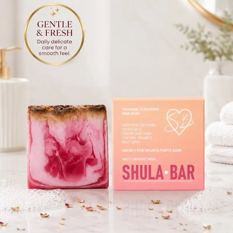 Shula Bar Natural Feminine Care Soap for pH Balance, Odor Control & Hydration | Organic Herbal Ingredients | Gentle Yet Effective for Daily Intimate Hygiene | Handmade & Vega