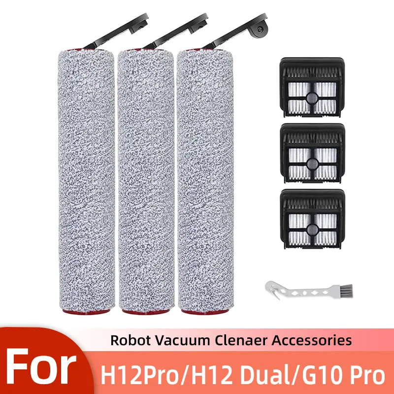 Replacement HEPA Filters & Roller Brushes for Dreame H12 Pro Wet-Dry Vacuum Cleaner, Easy-Maintenance Parts That Fits H12Pro for Clean Floors, Hepa Filter
