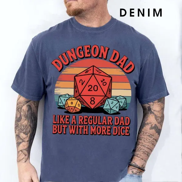 Dungeon Dad Tshirt, Awesome Dad Tee, Daddy DnD Shirts, Dungeons and Dragons Shirt, Dnd Dad Tsihrt, Dnd Dice Tee, Father's Day Gift, Happy Fathers Day