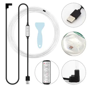 Interior Car LED Strip Lights 3M Neon Wire USB 5V with 22 Modes Remote Control for Automotive Interior Decoration