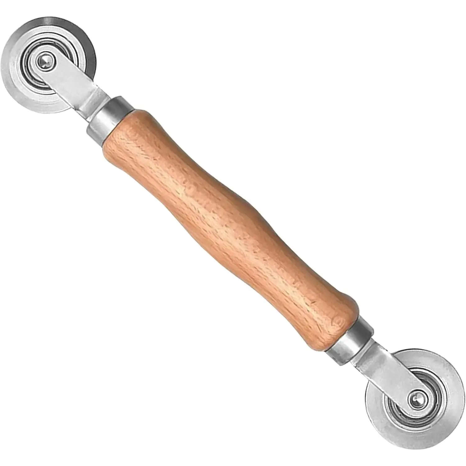 Screen Roller Tool - Rolling Tool for Installing Door & Window Screens & Repair - Spline Roller with Wood Handle & Steel Bearing Wheel - Professional Rolling Tool - Double Ended Hand Spline Roller