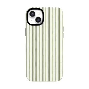 Casely iPhone 14 Case | The Boyfriend Collection | Linen Stripe | Bold Protective Design | Compatible with MagSafe