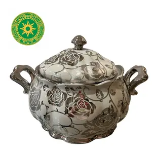 Religious Yellow Porcelain Tureen for Oshun and Other Colors 13" by 8" Strong Spacious for Large Stones