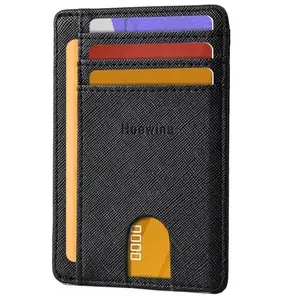 Slim Wallet for Men and Women, Credit Card Holder, Slim Minimalist Wallet, Front Pocket RFID Blocking Leather Thin Wallet