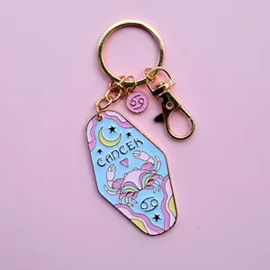 Zodiac Enamel Motel Keychain