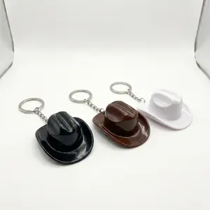 2 PCS Cowboy Hat Western Style Bottle Opener Keychain, Retro Frontier Spirit Beer Opener for Road Trips & Parties, 3 Colors to Customize Your Keys, Car & Backpack Accessories-YY0