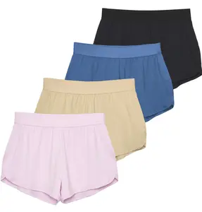 4 Pack: Women's 3" Dry-Fit Dolphin Running Shorts with Pockets - Athletic Gym Workout Basketball Sports Shorts