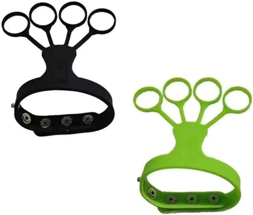 Basketball Shooting Aid, Training Equipment for Improving Shot and Form, Set of 2 Silicone Strap Resistances, Green and Black