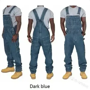 Tennis Tops Mens Jeans Overalls Men Jumpsuit Pockets Casual Loose Long Denim Pants Straight Rompers Autumn Plus Size Punk Biker One Piece Trouser Menswear Formal Set
