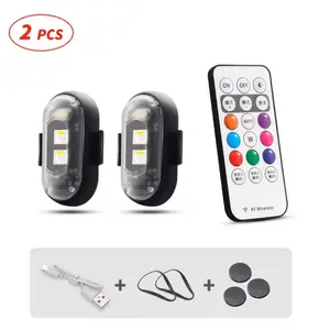 RGB Led Aircraft Strobe lights Motorcycle Lights LED Flash Position Wireless Light Aircraft Airplane Helicopter Warning Lights