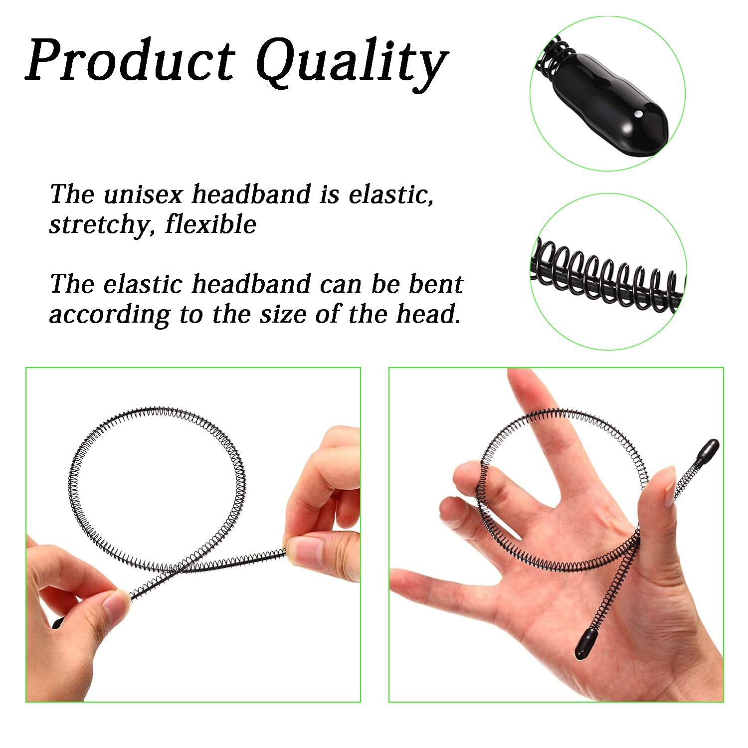 11pcs Elastic Headbands&Hair Bands Set,Metal Headbands for Men and Women,Wavy Adjustable Wire Hair Bands, Unisex Non-Slip Elastic Headband for Workout, Face Washing, Curly Hair & Daily Use#SummerWins