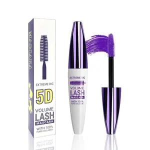 5D Color Liquid Mascara Volume and Length-Blue Waterproof Smudge-proof Colored Tubing Mascara for Eyelashes, Best Volumizing Lengthening Curling Mascara,Cosplay Party Stage Use,Makeup Gift for Women