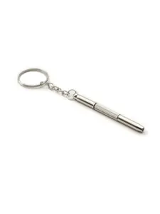 3 in 1 Multifunctional Eyeglass Screwdriver, Portable Stainless Steel Eyeglass Repair Tool, Stainless Steel Keychain for Watch Phone Repairing