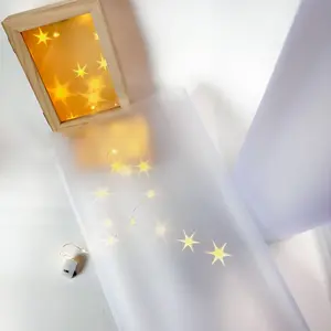 Magic Star Light DIY Kit - 19x19" Star Projection Film & Battery-Operated String Lights for DIY Starry Night Jar, Perfect for Kids' Rooms & Decor