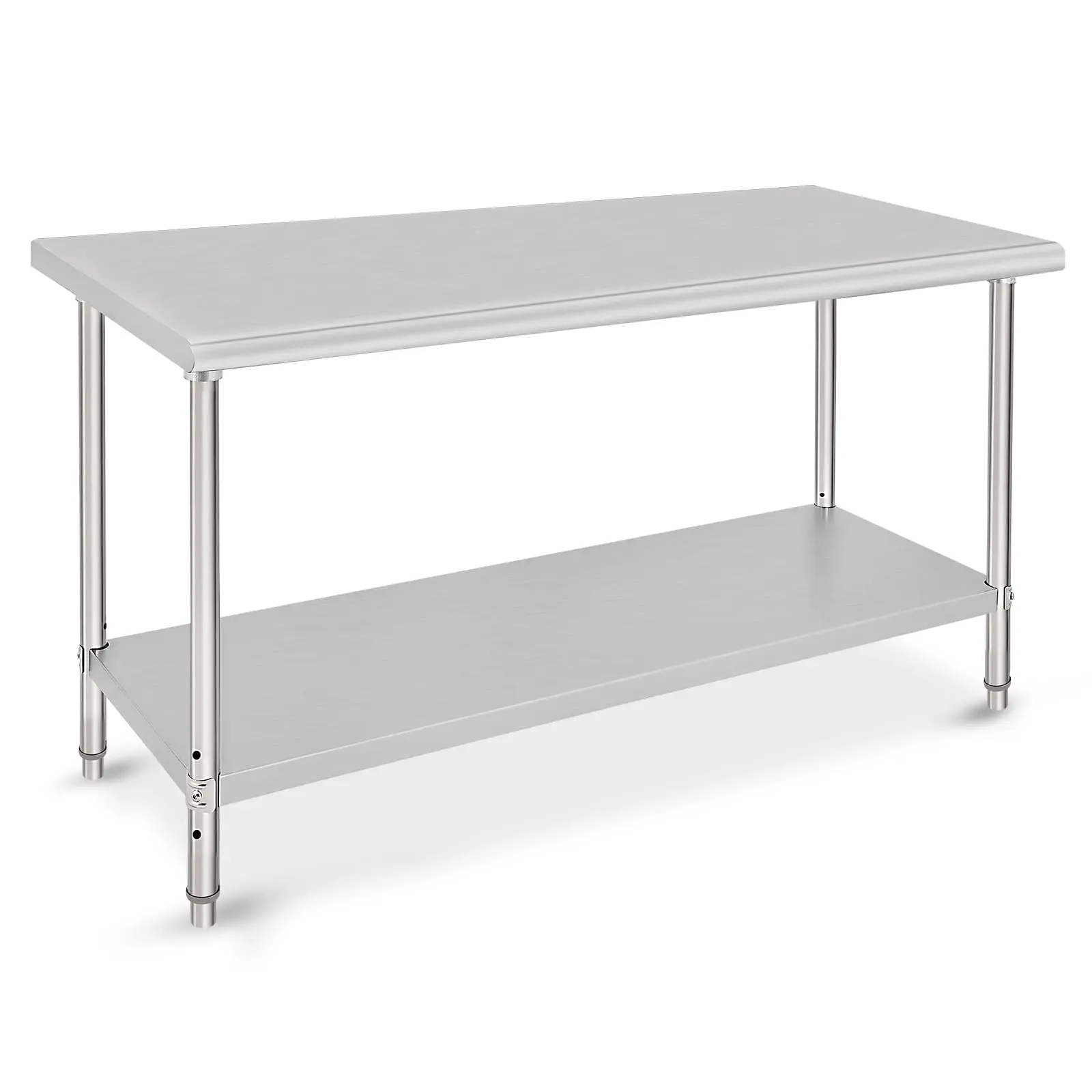 GARVEE Stainless Steel Work Table - Heavy Duty Food Prep Worktable, Adjustable Under Shelf, Ideal for Commercial Kitchen, Home, Hotel, and Garage. 60*24*35inch