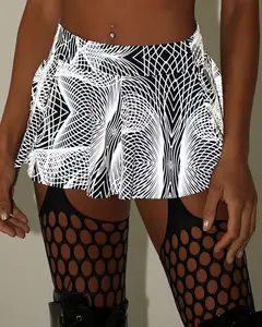 Flashbang Matrix Reflective Mini Skirt