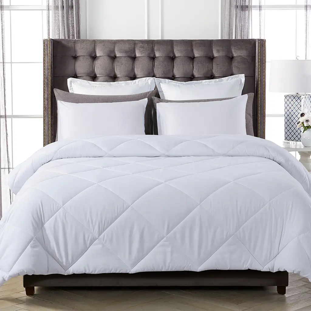 White: Diamond-quilted