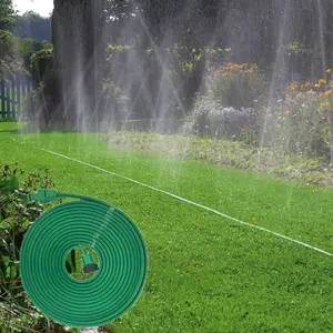 Perforated sprinkler hose with ground stakes, heavy-duty watering garden hose, efficient sprinkler system suitable for lawns and gardens, Watering Systems
