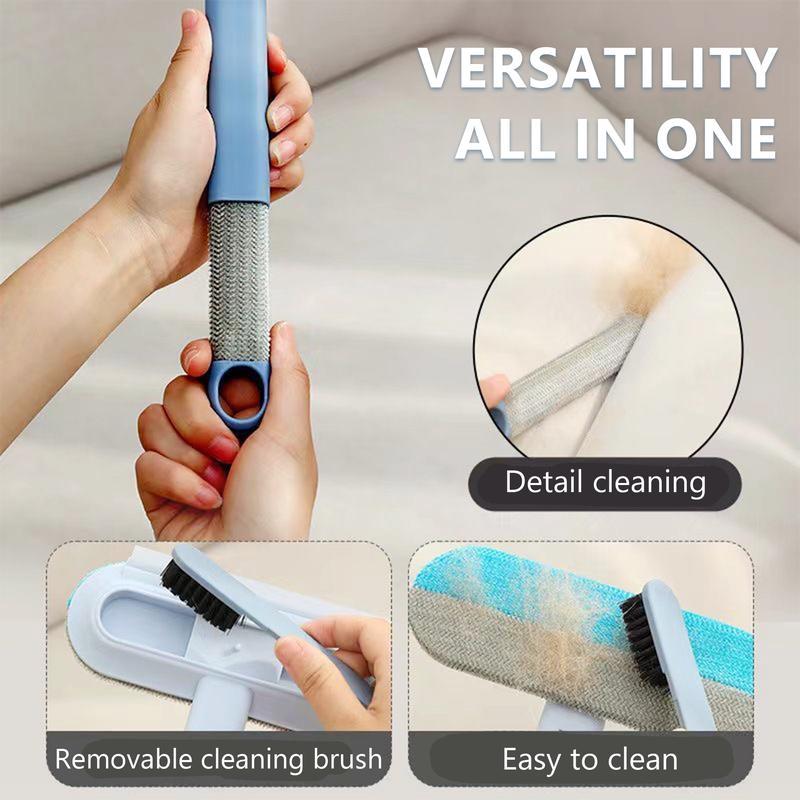 Upgraded Reusable Pet Hair Remover Brush – Extra-Long Handle Lint Cleaner for Dog & Cat Hair, Washable Multi-Surface Tool for Furniture, Bedding, Clothes & Car Interiors