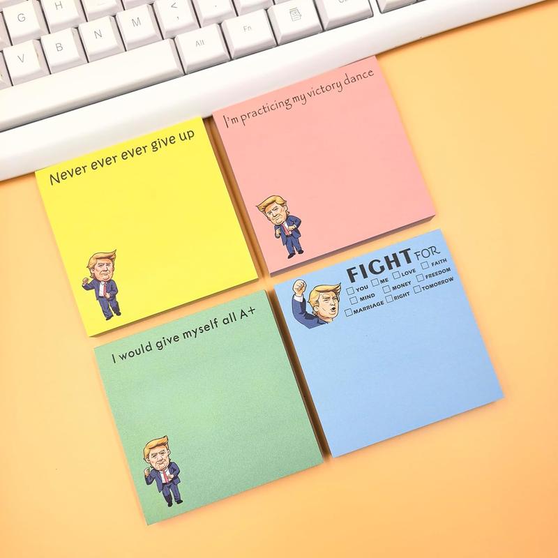 4-Pack Funny Motivational Comic Sticky Notes,Emotional Encouraging  it Notes,Humorous and Encouraging Gifts for Friends,Fun Office & School Supplies