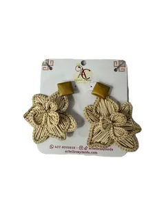 IRACA EARRINGS BEIGE