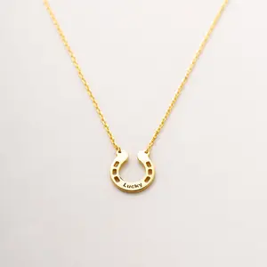 Engraved Horseshoe Necklace