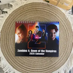 Zombies 4 Movie 2026 Calendar, Zombies 4: Dawn Of The Vampires 2026 Calendar, Gift For Fan Lover