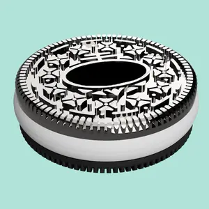 Super Clicky Cookie Spinner - 3D Printed, Black and White and Design, 3D Printed Design, Ideal for Clicky Sensory Toys