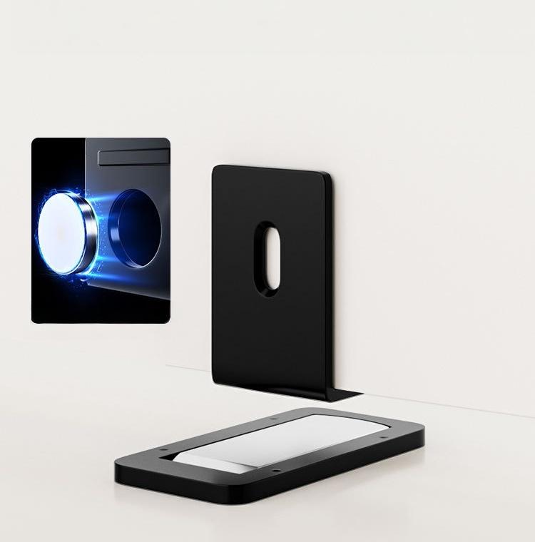 Includes shipping cost. Ultra-thin invisible magnetic bathroom door holder, no drilling required, new model, anti-collision, ultra-narrow frame, aluminum alloy, strong magnet for glass doors.