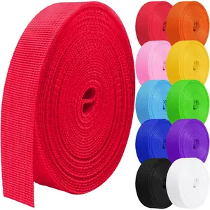 Polypropylene Webbing 1 Inch 1.5 inch 2 inch Nylon Webbing Straps, 5 10 25 50 100 Yards Webbing Strapping