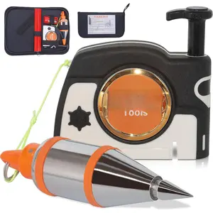 Plumb Bob  -10.7 oz(305g) Plumb Rite With 14.5 ft(4.5m) String,Sharpener,2 Pencils,Line Reel  in Construction Can Automatically Stretch the Line and Quickly Stabilize the Plumbob