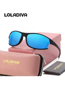 LolaDiva 1 Piece Unisex Urban Style Full Frame Sunglasses Showcasing Personality Rectangular Frame Sunglasses UV400